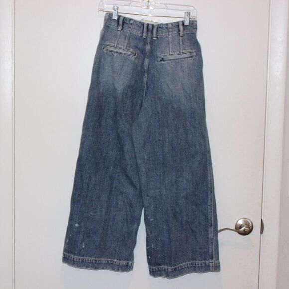 Free People We the Free Women's East Coast Wide Leg Trouser Jeans Blue Size 26 - Picture 6 of 12